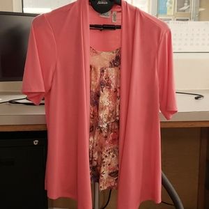 Kim Rogers 2x coral top lace